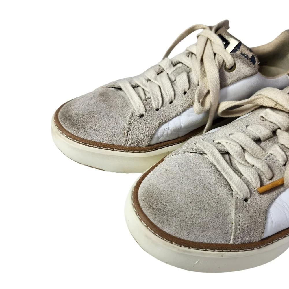 Cole Haan Women's White and Gold Sneakers